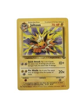 Pokémon Card Jolteon Jungle #20 Regular Unlimited RARE NM